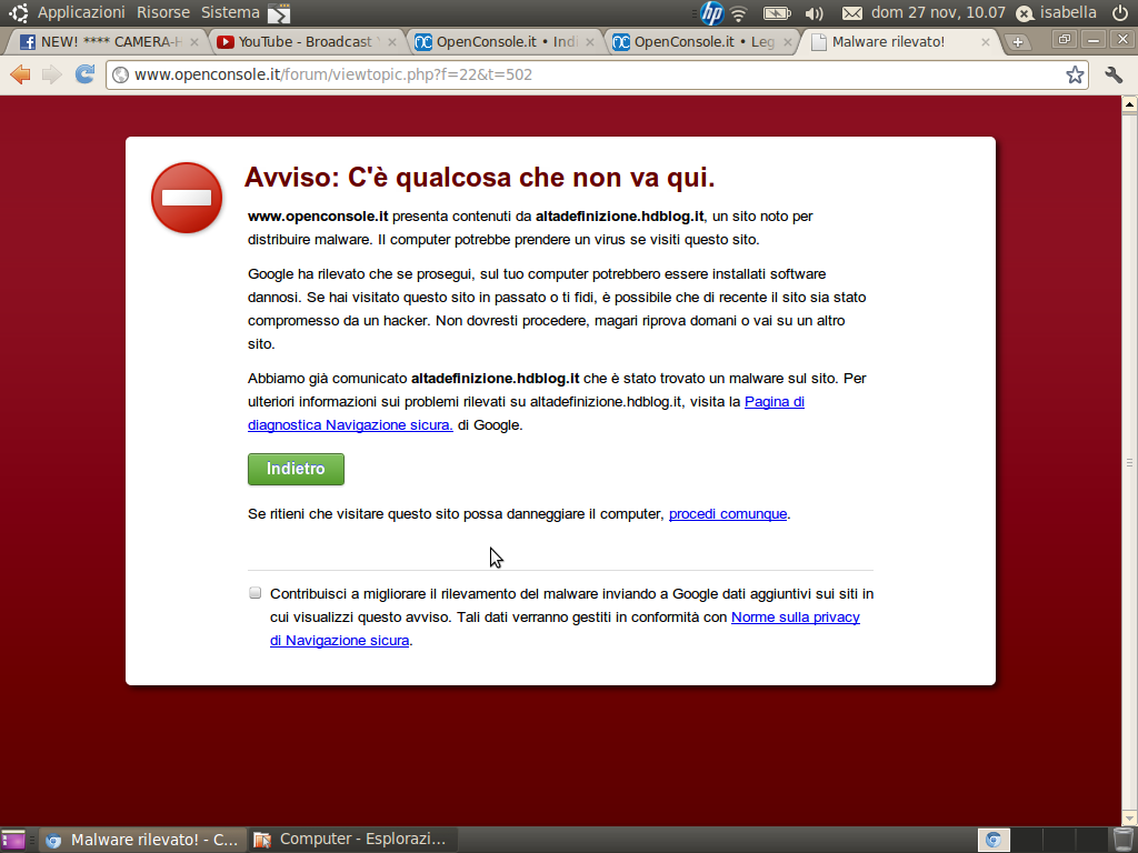 Malware rilevato!